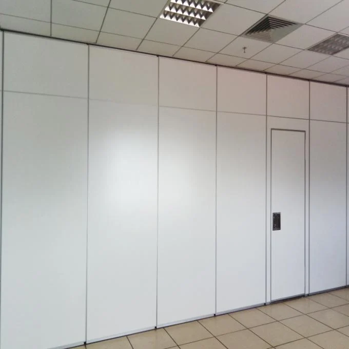 Interior Office Partition Walls , Folding Room Dividers with Sliding Aluminium Track Roller 1