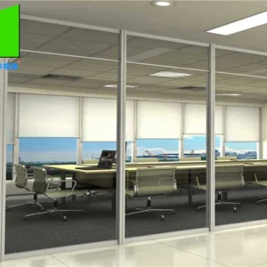 Interior Room Divider Aluminum Frame Single Glass Partition Wall For Office Meeting Room