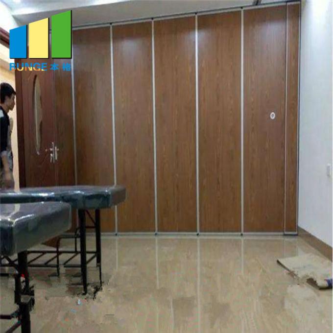 Interior Temporary Sound Proof Partition Wooden Folding Door Partition For Classroom 2