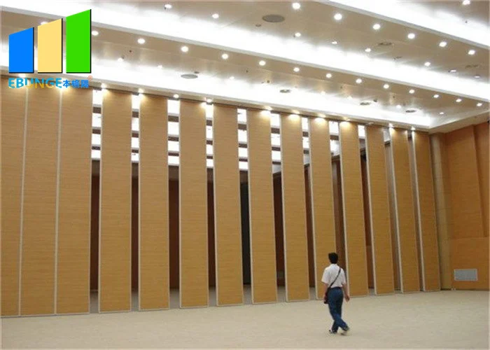 Interior Wood Movable Temporary Sliding Wall Sound Proof Partition