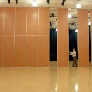 Interior Wooden Top Hanging Movable Room Dividers Sliding Door For Auditorium
