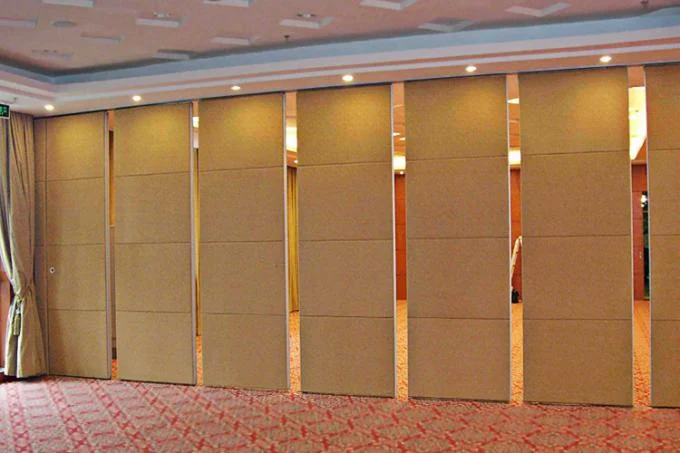 Leather Acoustic Panel Finished Folding Wooden Partition Wall For Artgallery 0