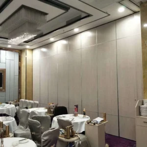 Leather Surface Soundproof Movable Divider Walls , Aluminium Room Dividers