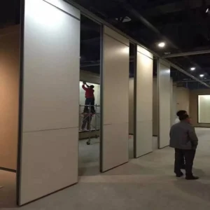 Lightweight Aluminum Wooden Movable Wall Partitions / Sliding Room Dividers