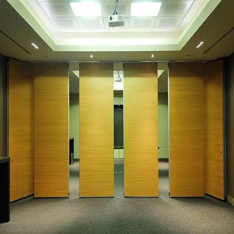 Malaysia Wooden Movable Sliding Partition Walls for Restaurant 85 mm Width