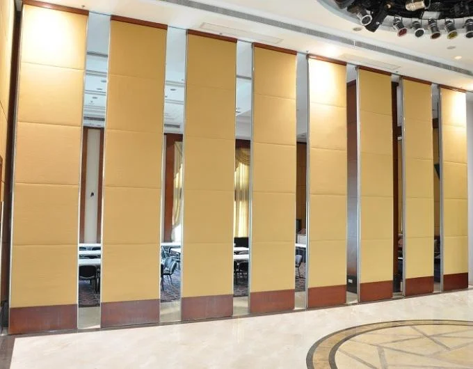MDF + Aluminum Acoustic Sliding Partition Wall , Movable Partition Wall Boards 0