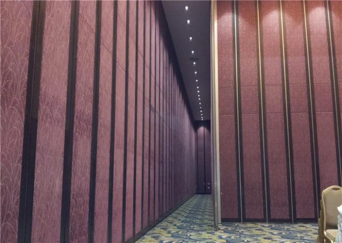 MDF Aluminum Frame Soundproof Folding Wood Partition Wall For Conference Center 0