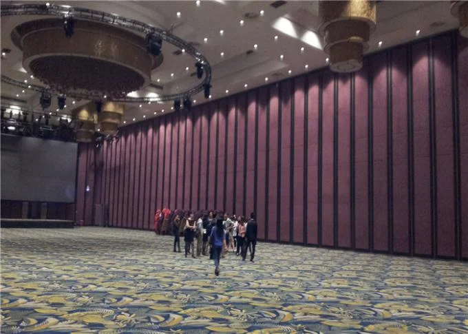 MDF Aluminum Frame Soundproof Folding Wood Partition Wall For Conference Center 1