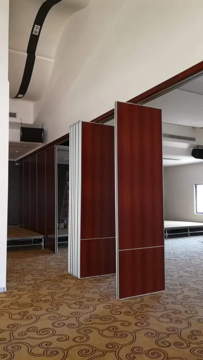 MDF Board Movable Wooden Partition Wall for Conference Room Aluminium Frame 0