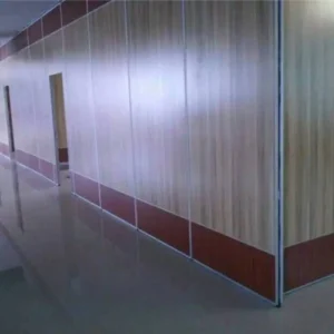 MDF Steel Track Sliding Partition Walls , Double Roller Hotel Light Movable Partitions