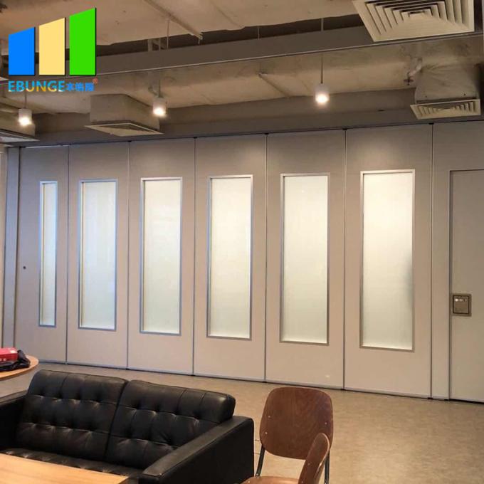 Meeting Room Acoustic Fabric Folding Movable Wall Partitions For Conference Center 1