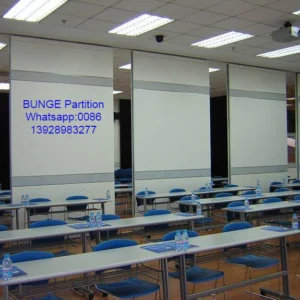 Meeting Room Sound Proof Partitions / 2000mm Height Hanging Sliding Partition Walls
