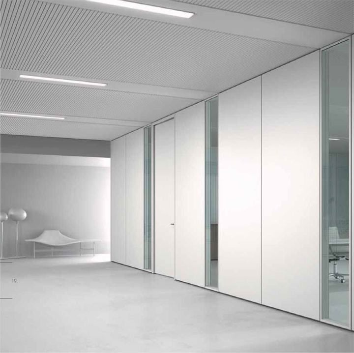 Melamine Board Movable Partition Walls , Aluminum Sliding Room Partitions