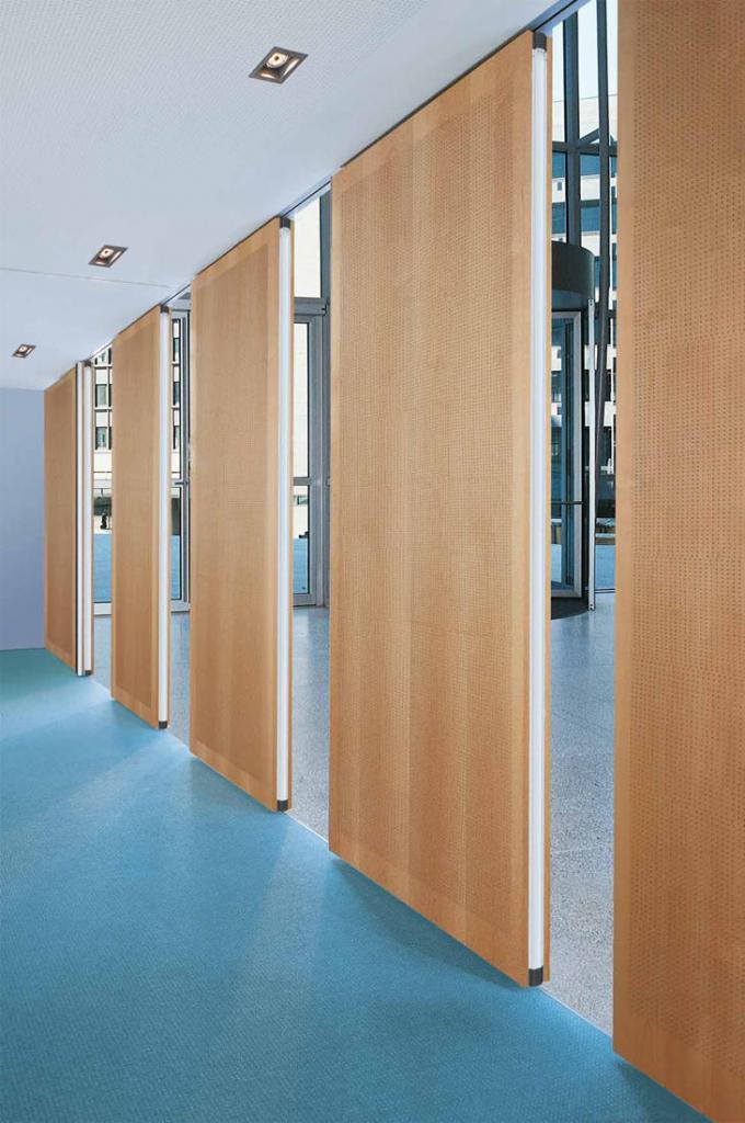 Melamine Board Movable Partition Walls , Aluminum Sliding Room Partitions 0