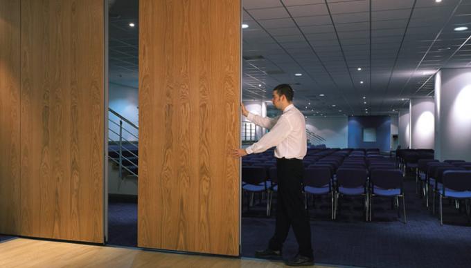 Melamine Board Sliding Movable Sound Insulation Partition Walls With Pass Doors 1
