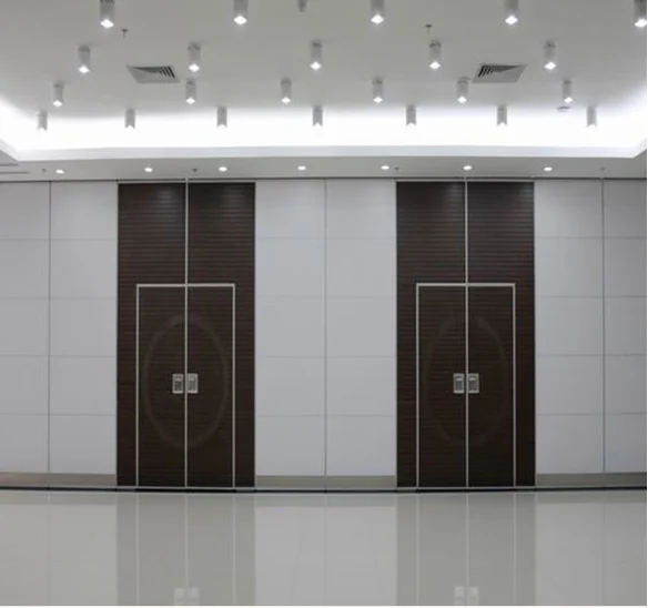 Melamine / Fabric Surface Acoustic Commercial Folding Partition Walls For Office 0