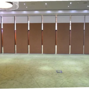 Melamine Finish 100 mm Ultrahigh Movable Soundproof Folding Partitions Walls For TV Station