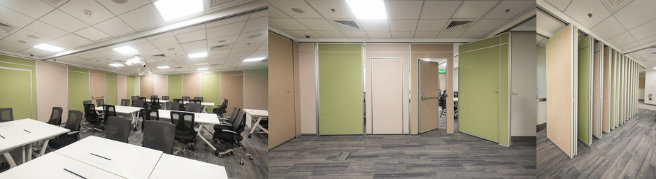 Melamine Soundproof Office Partition Walls For Conference Room 4 Meters Height 0