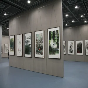 Melamine Surface Banquet Hall Operable Partition Walls Floor To Ceiling Hanging System