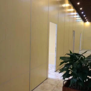 Melamine Surface Interior Door Sliding Wall Track MDF Movable Partition for Indian Restaurant