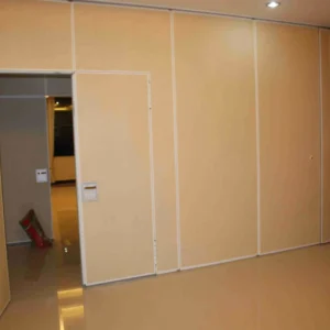 Melamine Surface Movable Track Roller Acoustic Partition Wall For Hotel 4m Height