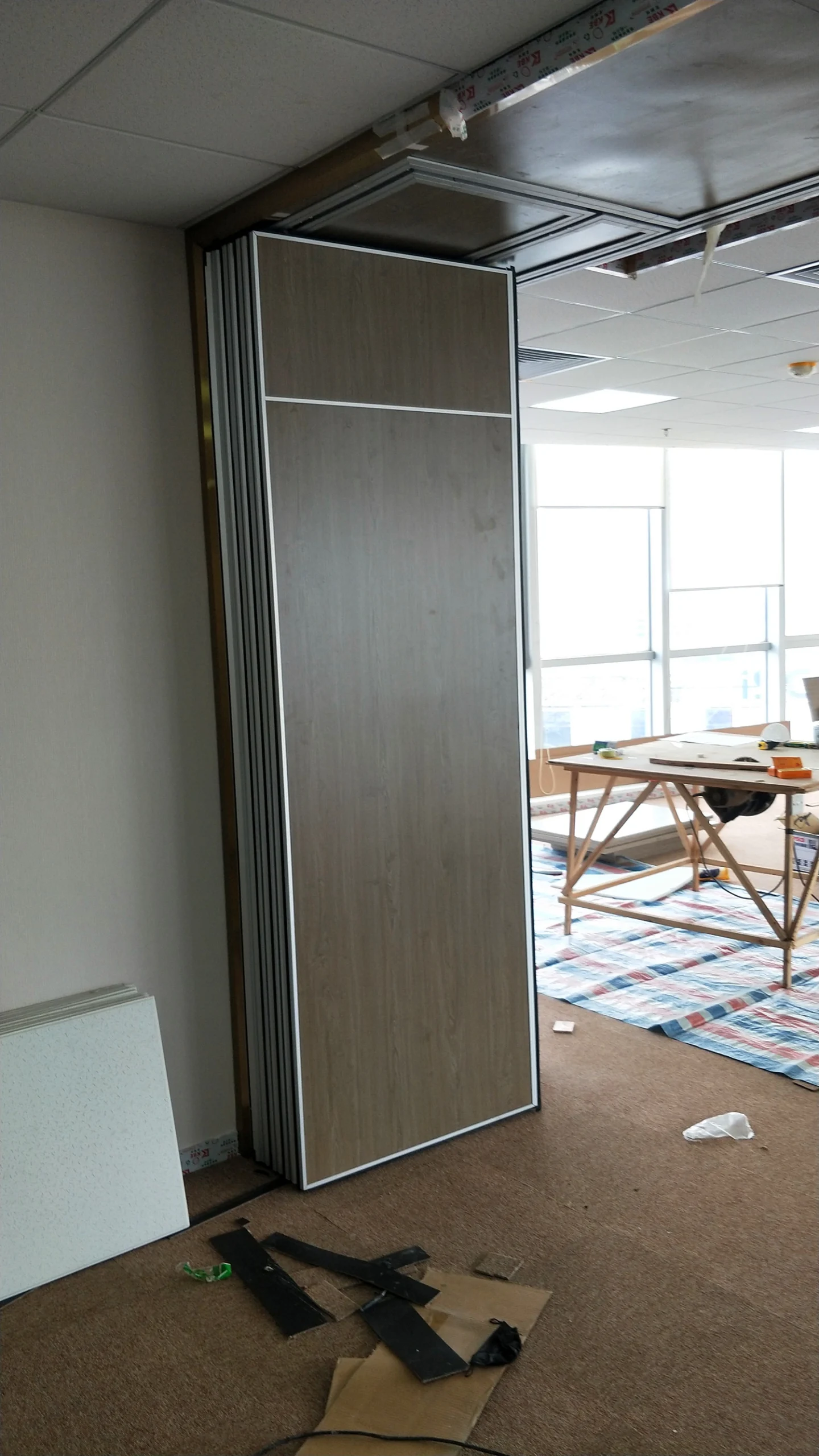Melamine Surface Movable Wall Systems Soundproof Room Divider Multi Color