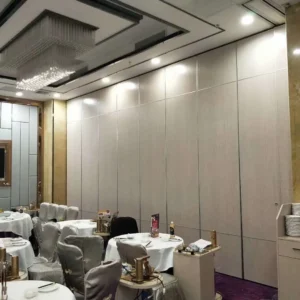 Melamine Surface Operable Acoustic Room Dividers For Restaurant / Sliding Partition Wall