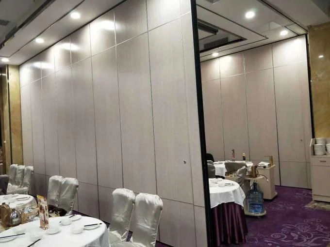 Melamine Surface Operable Acoustic Room Dividers For Restaurant / Sliding Partition Wall 0