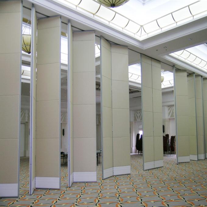 Mobile Acoustic Restaurant Partition Wall With Fabric Wrap MDF Surface 2