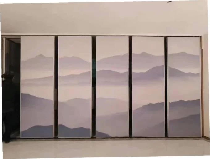 Modern Acoustic Movable Partition Walls / Sliding Folding Partition 3.65 Meters Height 0