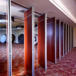Modern Acoustic Movable Wall Panels 800mm Width / Sliding Folding Partition