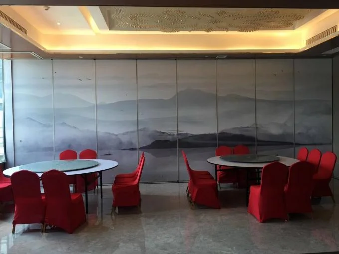 Modern Hotel Movable Wall Acoustic Partition Wall Aluminium Sliding Track 0
