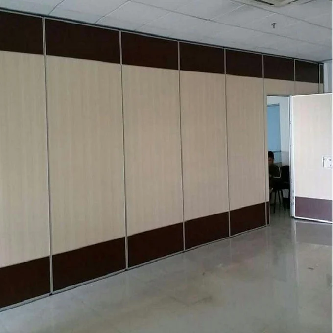 Modern MDF + Aluminum Movable Sliding Partition Walls / Acoustic Room Dividers 0