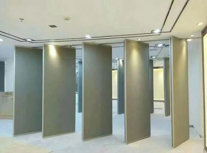 Modern MDF + Aluminum Movable Sliding Partition Walls / Acoustic Room Dividers 3
