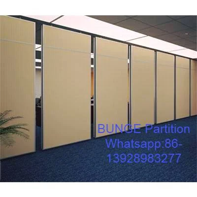 Modern Melamine Board Folding Partition Walls / Acoustic Sliding Room Dividers 2