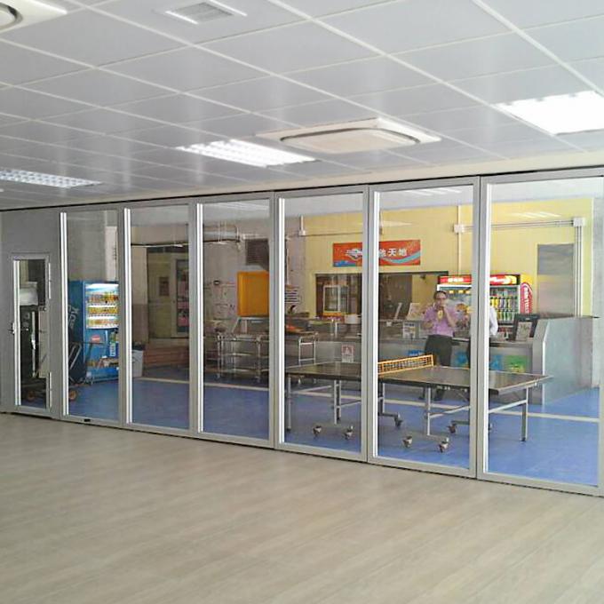 Modern Style Sliding Partition Walls Movable Frameless Folding Glass Doors 0