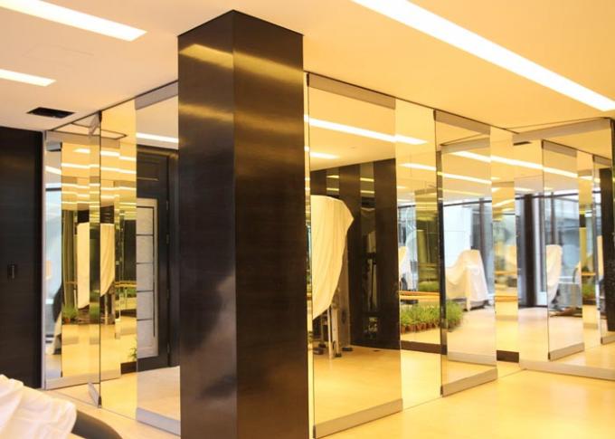 Modern Style Sliding Partition Walls Movable Frameless Folding Glass Doors 1