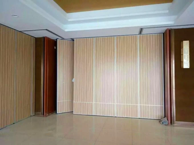 Modern Wood Dividers Folding Partition Walls Sliding Aluminium Track Roller 1
