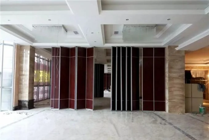 Modern Wood Dividers Folding Partition Walls Sliding Aluminium Track Roller 0