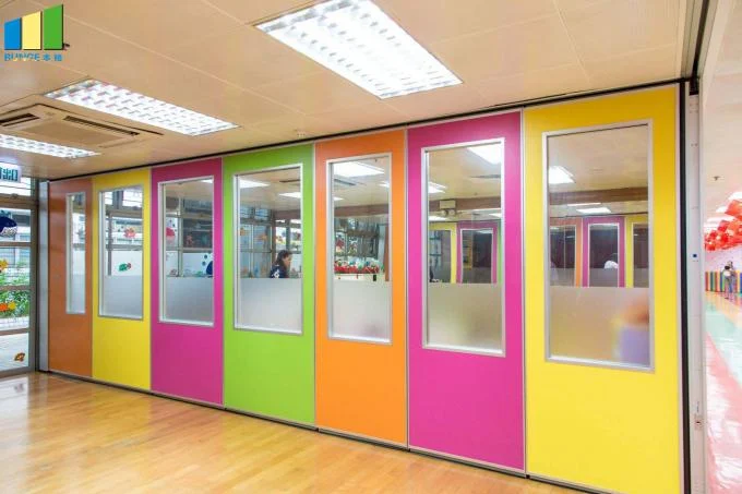 Modular Hanging Folding Room Partition Walls MDF + Aluminum Material Sound Insulation 2