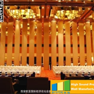 Motorized Manual Operated Projector Fireproof Sliding Partition Wall For Auditorium