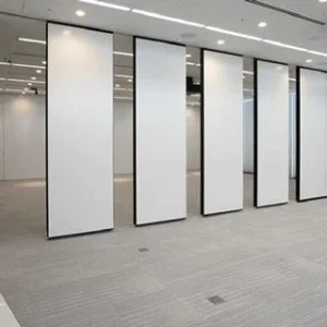 Movable Acoustic Wooden Partition Wall Commercial Furniture Aluminum Frame