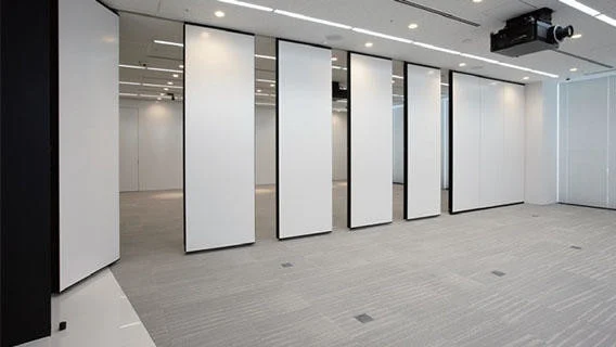 White Wooden Acoustic Partition Wall For Conference Room / Sound Proof Movable Wall Dividers 1
