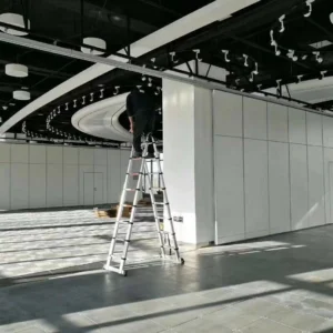Movable Aluminium Door Track Acoustic Folding Room Dividers / Sliding Partition Wall