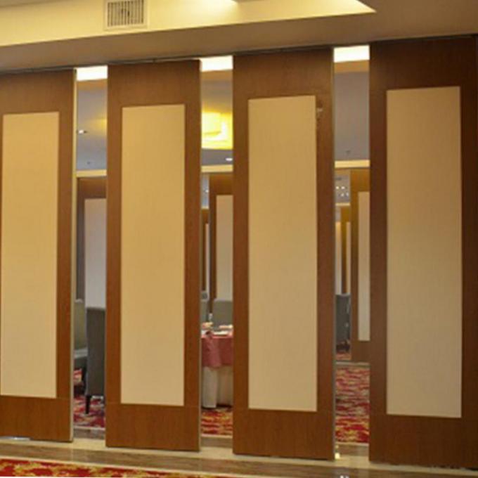 Movable Aluminum High Modern Wood Panels Office Hotel Sliding Folding Partition Walls 1