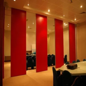 Movable Door Rollers Banquet Hall Acoustic Partition Wall Panel Thickness 65mm OEM / ODM