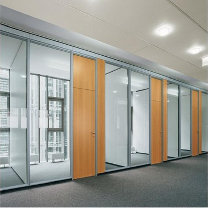 Movable Fireproof Seperation Wall / Office Tempered Glass Partition Walls 2