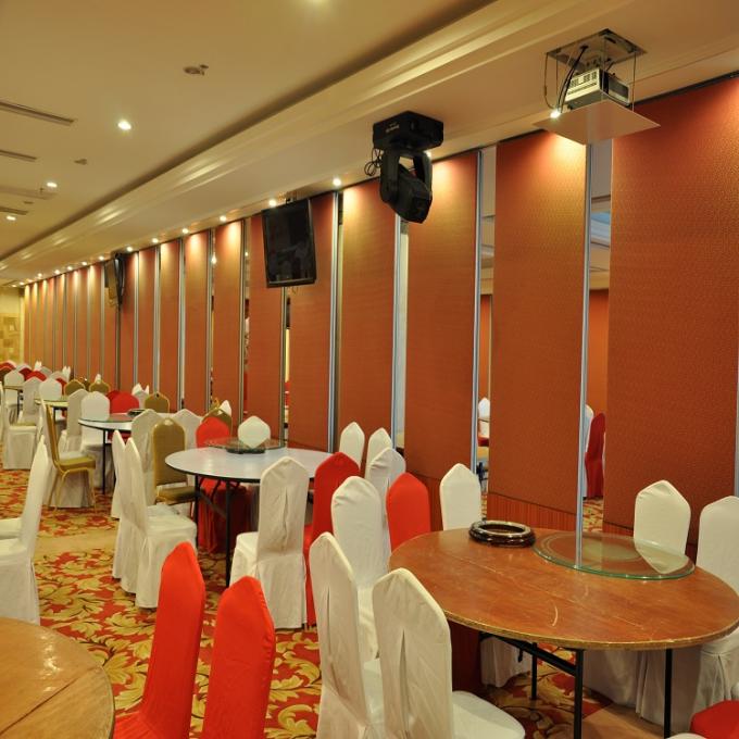 Movable Folding sliding Partition Door On Aluminum Track Max 6000mm Height 2