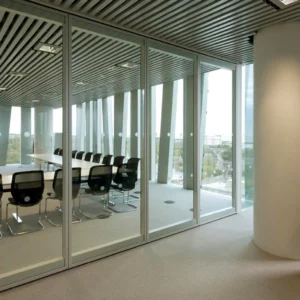 Movable Partition Walls Aluminium Glass Office Partition For Conference Center