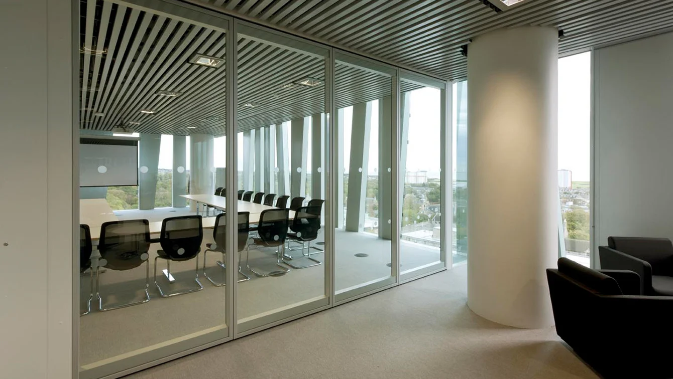 Movable Partition Walls Aluminium Glass Office Partition For Conference Center